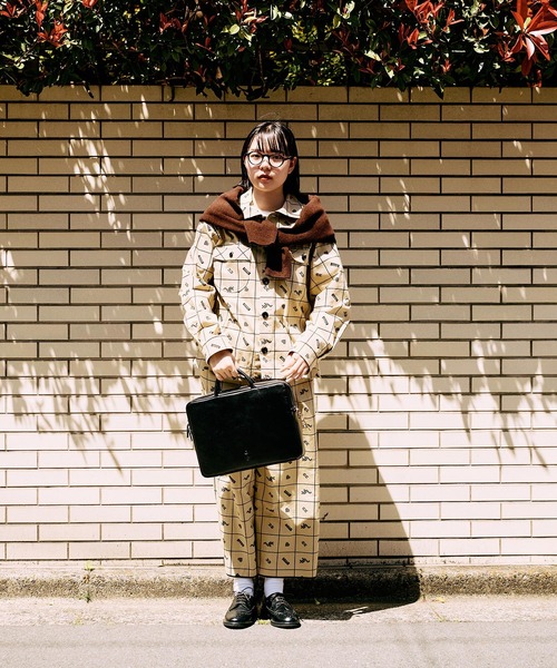 I am I in fact...(アイアムアイインファクト)の「●BLOCK TILE CHECK シャツ(シャツ/ブラウス・レディース・ベージュ/ブラック・FREE)」の6枚目の写真