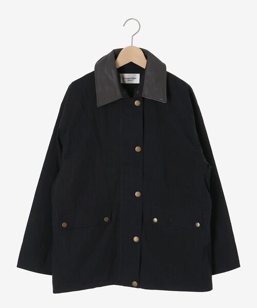 le.coeur blanc（ルクールブラン）の「異素材カラーワークジャケット（その他アウター・レディース・ブラック/キャメル・38）」の3枚目の写真