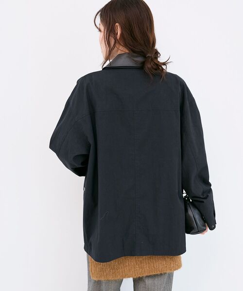 le.coeur blanc（ルクールブラン）の「異素材カラーワークジャケット（その他アウター・レディース・ブラック/キャメル・38）」の10枚目の写真