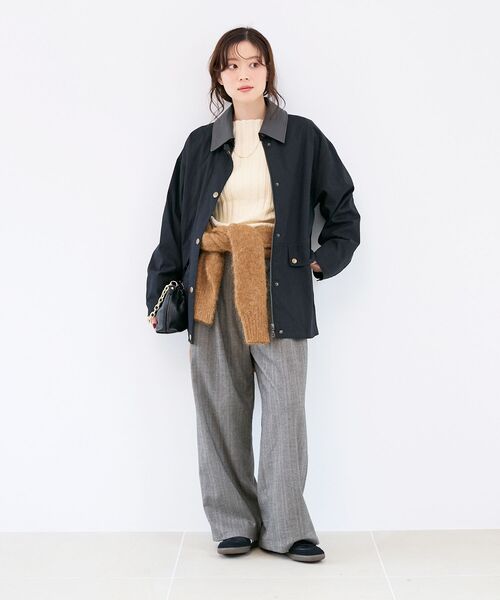 le.coeur blanc（ルクールブラン）の「異素材カラーワークジャケット（その他アウター・レディース・ブラック/キャメル・38）」の11枚目の写真