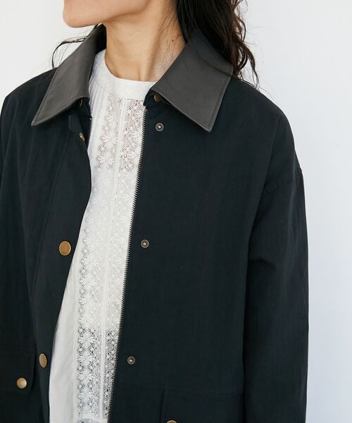 le.coeur blanc（ルクールブラン）の「異素材カラーワークジャケット（その他アウター・レディース・ブラック/キャメル・38）」の14枚目の写真