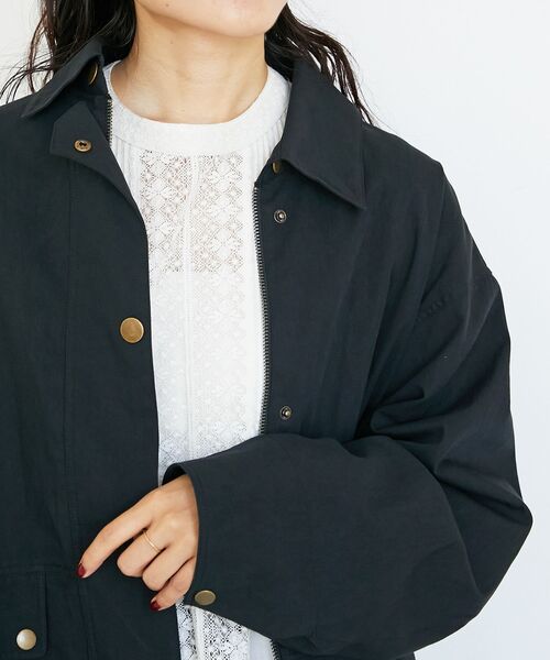 le.coeur blanc（ルクールブラン）の「異素材カラーワークジャケット（その他アウター・レディース・ブラック/キャメル・38）」の17枚目の写真