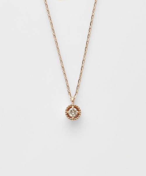 agete（アガット）の「《WEB限定》K10ダイヤモンドネックレス（0.03ct