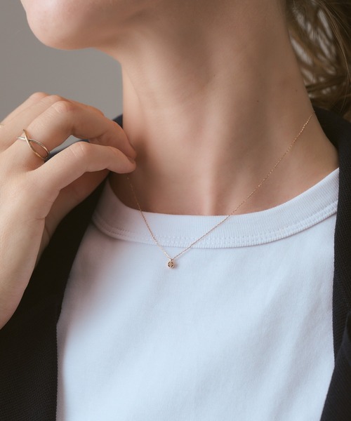agete K10ダイヤネックレス（計0.03カラット）指輪おまけ K10ダイヤモンドネックレス（0.03ct）｜ネックレス｜アガット 公式