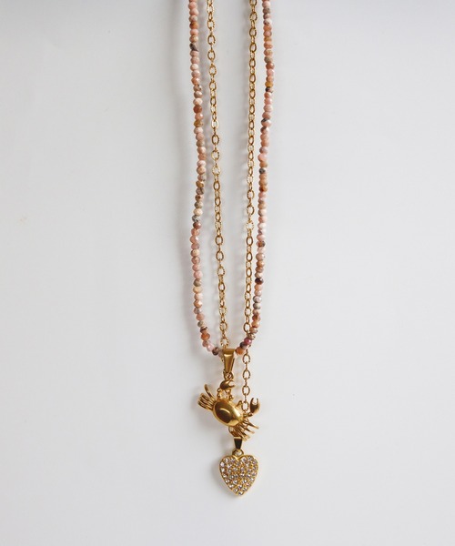 TUWAKRIM（トゥワクリム）の「【TUWAKRIM】Alimango（ネックレス・レディース・ピンク・MEDIUM）」の2枚目の写真