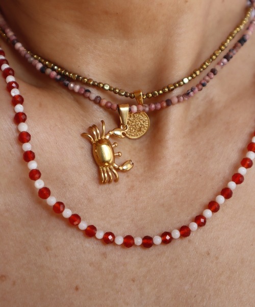 TUWAKRIM（トゥワクリム）の「【TUWAKRIM】Alimango（ネックレス・レディース・ピンク・MEDIUM）」の7枚目の写真