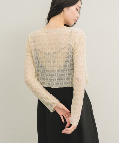 NEUNA（ヌナ）の「【オケージョンシーンに◎】ブロックレースカーディガン（カーディガン/ボレロ・レディース・アイボリー/ブラック/ブラウン・FREE）」の12枚目の写真
