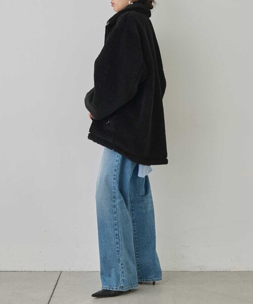 GALLARDAGALANTE（ガリャルダガランテ）の「ボアブルゾン（ブルゾン・レディース・ブラック/ダークブラウン・FREE）」の6枚目の写真