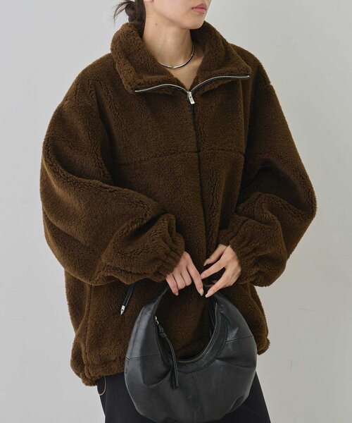 GALLARDAGALANTE（ガリャルダガランテ）の「ボアブルゾン（ブルゾン・レディース・ブラック/ダークブラウン・FREE）」の10枚目の写真