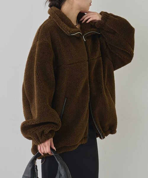 GALLARDAGALANTE（ガリャルダガランテ）の「ボアブルゾン（ブルゾン・レディース・ブラック/ダークブラウン・FREE）」の12枚目の写真