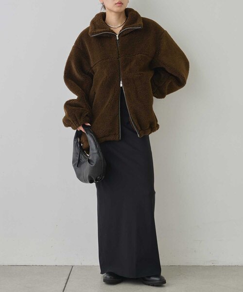 GALLARDAGALANTE（ガリャルダガランテ）の「ボアブルゾン（ブルゾン・レディース・ブラック/ダークブラウン・FREE）」の14枚目の写真