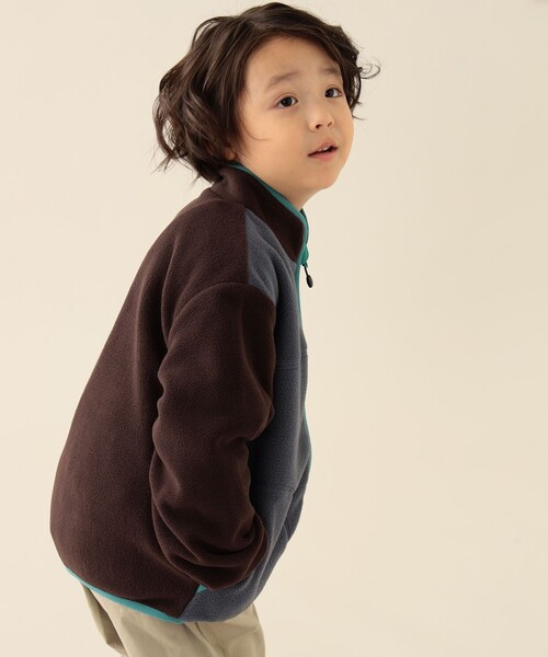 BEAMS mini（ビームスミニ）の「切り替え フリース ジャケット 2025FW（90～150cm）（ブルゾン・キッズ・チャコールグレー/ベージュ・90/150/140/130/120/110/100）」の10枚目の写真