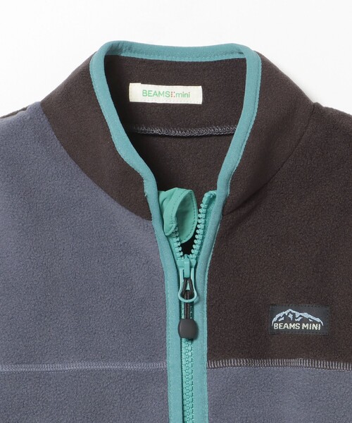 BEAMS mini（ビームスミニ）の「切り替え フリース ジャケット 2025FW（90～150cm）（ブルゾン・キッズ・チャコールグレー/ベージュ・90/150/140/130/120/110/100）」の15枚目の写真