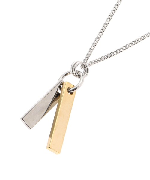 tk.TAKEO KIKUCHI(ティーケータケオキクチ)の「ダブルバーネックレス(ネックレス・メンズ・ゴールド/シルバー系/ブラック系/ブラック/ゴールド系/シルバー・00)」の8枚目の写真