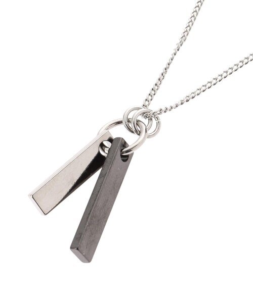 tk.TAKEO KIKUCHI(ティーケータケオキクチ)の「ダブルバーネックレス(ネックレス・メンズ・ゴールド/シルバー系/ブラック系/ブラック/ゴールド系/シルバー・00)」の13枚目の写真