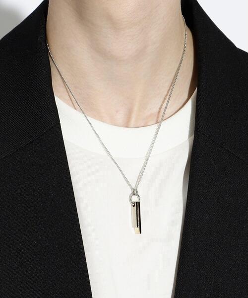 tk.TAKEO KIKUCHI(ティーケータケオキクチ)の「ダブルバーネックレス(ネックレス・メンズ・ゴールド/シルバー系/ブラック系/ブラック/ゴールド系/シルバー・00)」の18枚目の写真