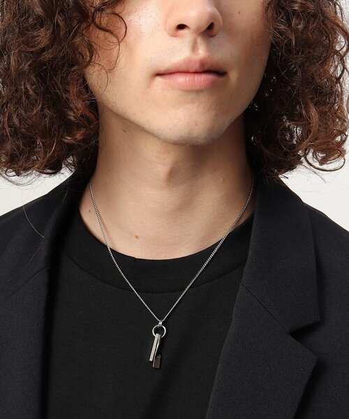 tk.TAKEO KIKUCHI(ティーケータケオキクチ)の「ダブルバーネックレス(ネックレス・メンズ・ゴールド/シルバー系/ブラック系/ブラック/ゴールド系/シルバー・00)」の21枚目の写真