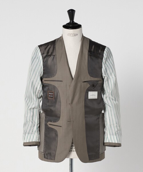 green label relaxing（グリーンレーベルリラクシング）の「DRAGO ミニヘリンボーン 3B CLS/D- スーツジャケット（スーツジャケット・メンズ・ネイビー/ベージュ・46/52/50/44/42/48）」の18枚目の写真