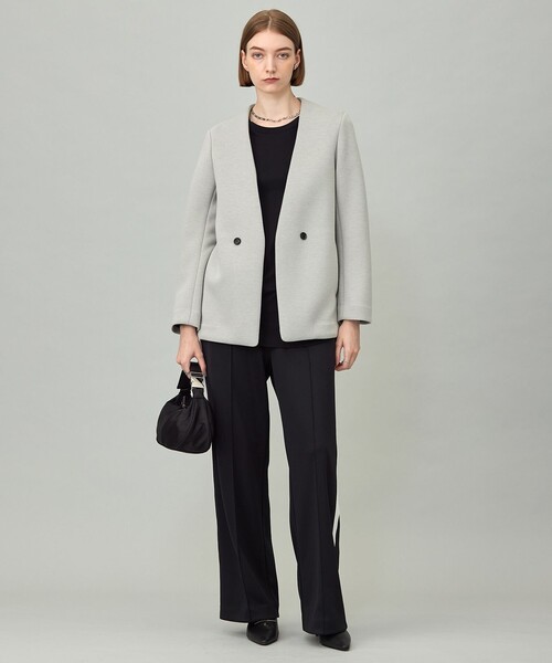 コンパクトWフェイス ノーカラージャケット（ノーカラージャケット