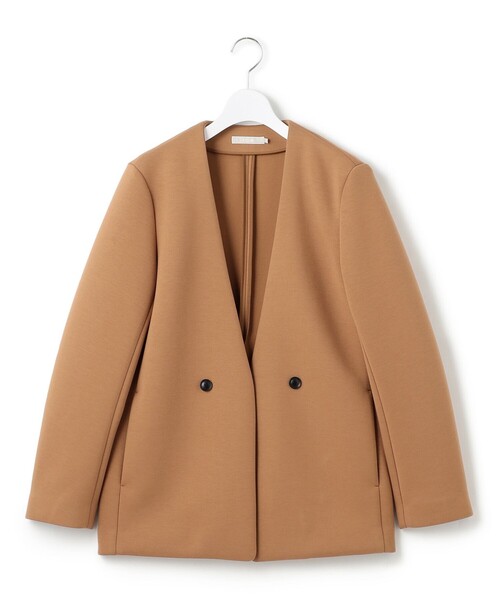 コンパクトWフェイス ノーカラージャケット（ノーカラージャケット