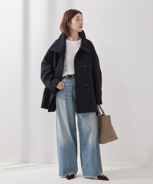 追加2》MANTECO/TWEEDスタンドショートコート（その他アウター