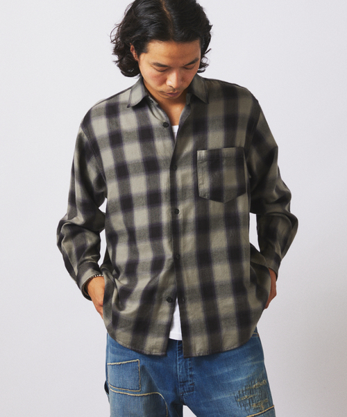 フランネル オンブレ チェック シャツ（シャツ/ブラウス）｜JOURNAL
