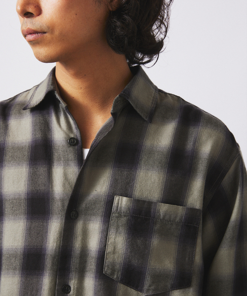 フランネル オンブレ チェック シャツ（シャツ/ブラウス）｜JOURNAL