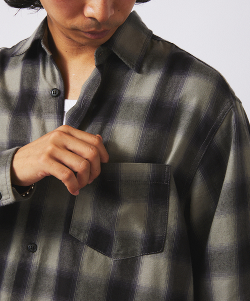 フランネル オンブレ チェック シャツ（シャツ/ブラウス）｜JOURNAL