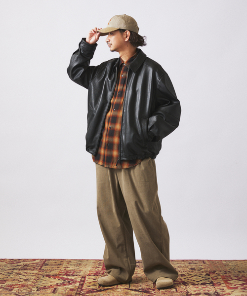 JOURNAL STANDARD relume（ジャーナルスタンダード　レリューム）の「フランネル オンブレ チェック シャツ（シャツ/ブラウス・メンズ・キャメル/ネイビー/チャコールグレー・LARGE/MEDIUM）」の8枚目の写真