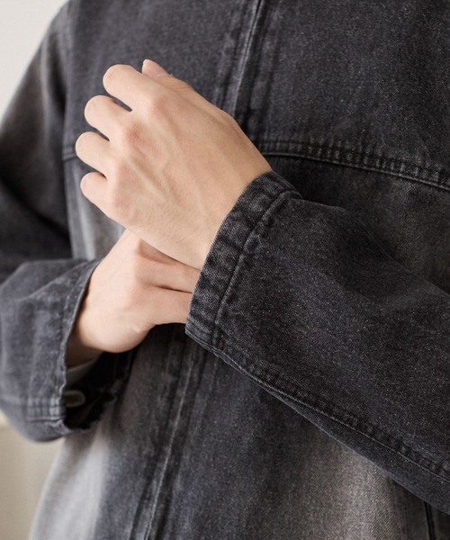 LUCY（ルーシー）の「LUCY/ライダースデニムジャケット（デニムジャケット・メンズ・ブラック系3/コバルトブルー・FREE）」の7枚目の写真