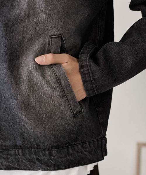 LUCY（ルーシー）の「LUCY/ライダースデニムジャケット（デニムジャケット・メンズ・ブラック系3/コバルトブルー・FREE）」の8枚目の写真