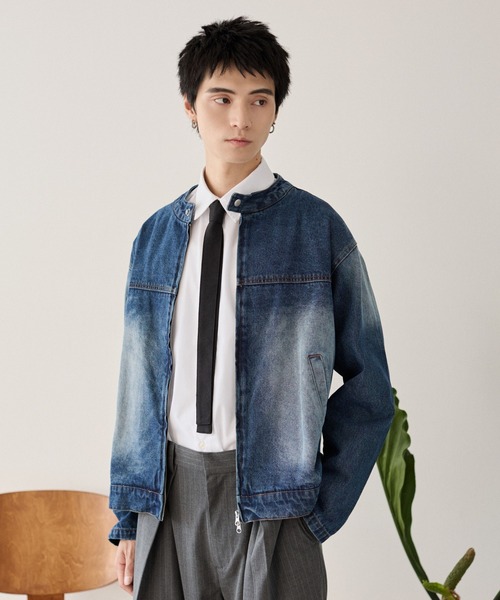 LUCY（ルーシー）の「LUCY/ライダースデニムジャケット（デニムジャケット・メンズ・ブラック系3/コバルトブルー・FREE）」の20枚目の写真