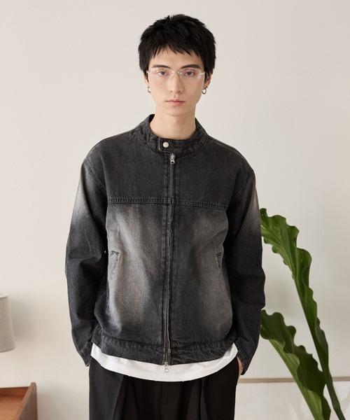 LUCY（ルーシー）の「LUCY/ライダースデニムジャケット（デニムジャケット・メンズ・ブラック系3/コバルトブルー・FREE）」の10枚目の写真