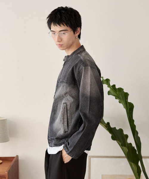 LUCY（ルーシー）の「LUCY/ライダースデニムジャケット（デニムジャケット・メンズ・ブラック系3/コバルトブルー・FREE）」の11枚目の写真