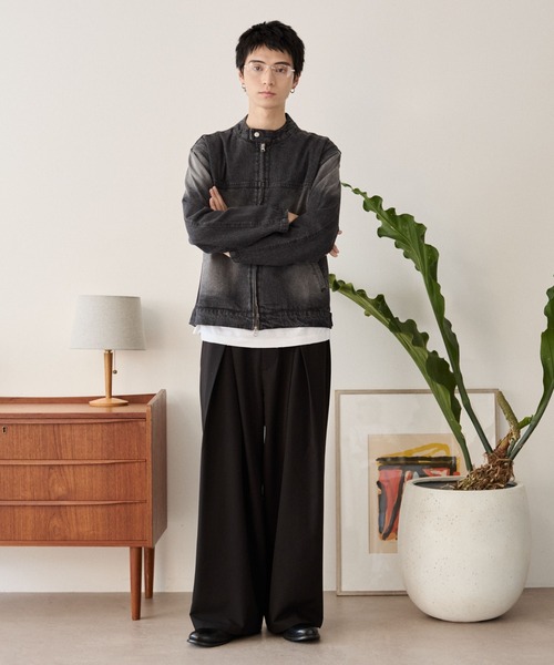 LUCY（ルーシー）の「LUCY/ライダースデニムジャケット（デニムジャケット・メンズ・ブラック系3/コバルトブルー・FREE）」の15枚目の写真