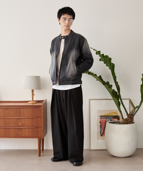 LUCY（ルーシー）の「LUCY/ライダースデニムジャケット（デニムジャケット・メンズ・ブラック系3/コバルトブルー・FREE）」の18枚目の写真