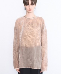 Leaf sheer blouse リーフシアブラウス
