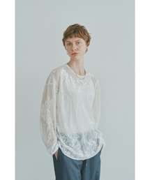 Leaf sheer blouse リーフシアブラウス