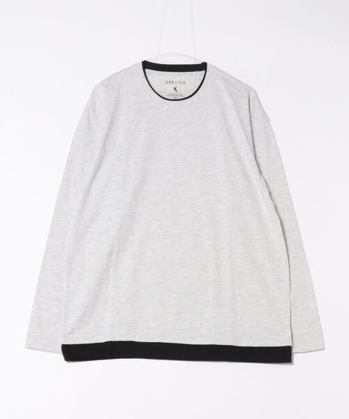 UNIIT(ユニット)の「【汗染みの目立ちにくいTシャツ ZEROSTAIN/ゼロステイン】フェイクレイヤードBIGロンT 防汚 UVカット(Tシャツ/カットソー・メンズ・ホワイト/ブラック/ブルー/オフホワイト・MEDIUM/LARGE/X-LARGE)」の13枚目の写真