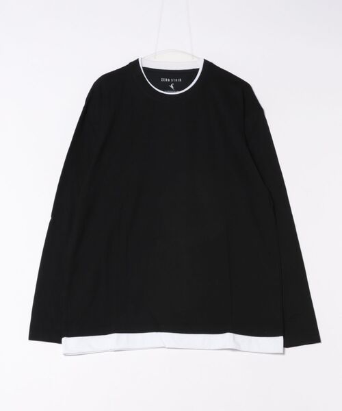 UNIIT(ユニット)の「【汗染みの目立ちにくいTシャツ ZEROSTAIN/ゼロステイン】フェイクレイヤードBIGロンT 防汚 UVカット(Tシャツ/カットソー・メンズ・ホワイト/ブラック/ブルー/オフホワイト・MEDIUM/LARGE/X-LARGE)」の14枚目の写真