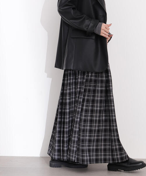 N.（N. Natural Beauty Basic）（エヌエヌナチュラルビューティーベーシック）の「【PS/低身長サイズ】チェックティアードスカート（スカート・レディース・ブラウン系その他/ブラック系その他・P/S/MEDIUM）」の7枚目の写真