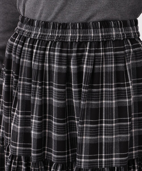 N.（N. Natural Beauty Basic）（エヌエヌナチュラルビューティーベーシック）の「【PS/低身長サイズ】チェックティアードスカート（スカート・レディース・ブラウン系その他/ブラック系その他・P/S/MEDIUM）」の16枚目の写真