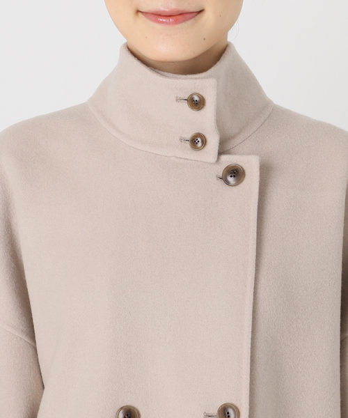 slobe iena souple wool ダブルフェイススタンドコート SLOBE IENA｜《WEB限定/追加予約》souple woolダブルフェイススタンド