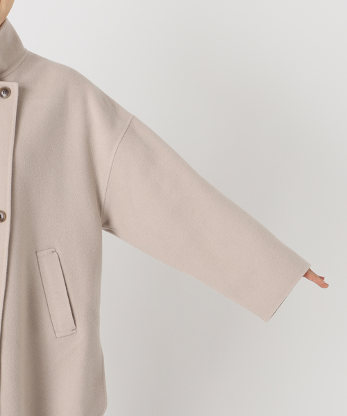 SLOBE IENA（スローブイエナ）の「《WEB限定/追加》souple woolダブルフェイススタンドコート（その他アウター・レディース・ネイビー・FREE）」の20枚目の写真