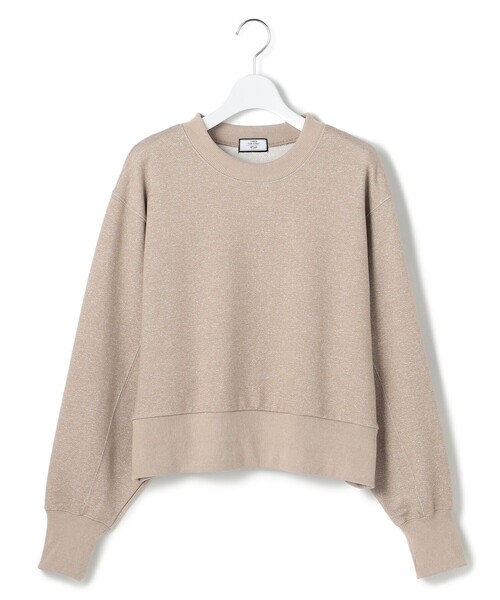 J.PRESS YORK STREET(ジェイプレスヨークストリート)の「【WOMEN】ラメ裏毛クルーネック スウェット(Tシャツ/カットソー・レディース・ライトグレー系/ブラウン系・F)」の2枚目の写真
