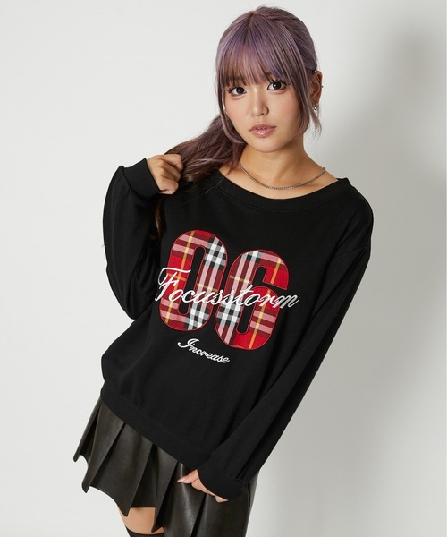 GORGE(ゴージ)の「《オフショル風シルエット》レディース 裏毛 スウェット 長袖 トップス 春夏秋(スウェット・レディース・A/C/D/B・F)」の8枚目の写真