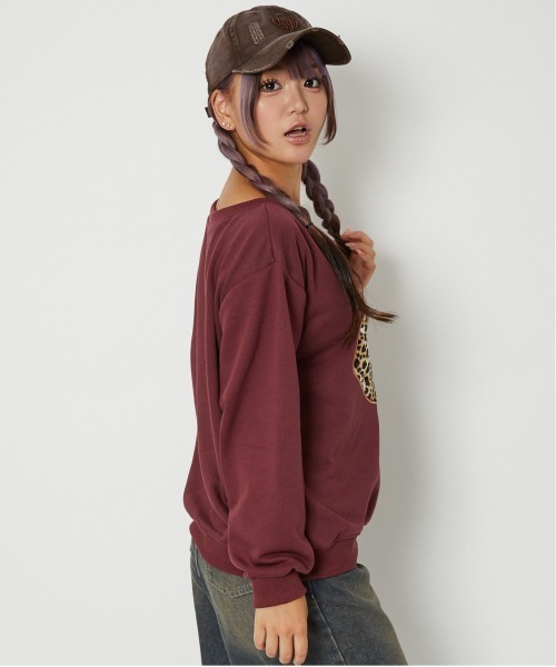 GORGE(ゴージ)の「《オフショル風シルエット》レディース 裏毛 スウェット 長袖 トップス 春夏秋(スウェット・レディース・A/C/D/B・F)」の15枚目の写真