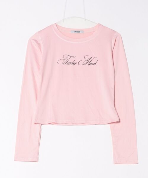 IMARI(イマリ)の「【 IMARI / イマリ 】 レタリング ロゴ ロング スリーブ Tee #(Tシャツ/カットソー・レディース・ピンク/ホワイト・FREE)」の11枚目の写真