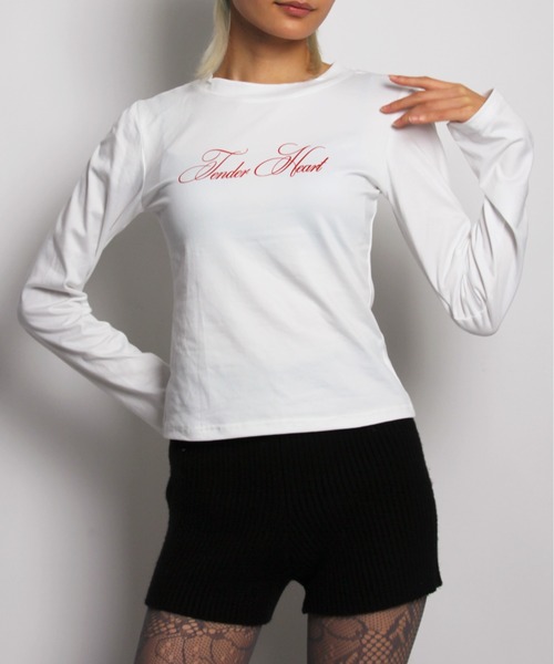 IMARI(イマリ)の「【 IMARI / イマリ 】 レタリング ロゴ ロング スリーブ Tee #(Tシャツ/カットソー・レディース・ピンク/ホワイト・FREE)」の16枚目の写真
