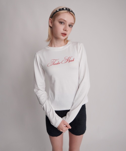IMARI(イマリ)の「【 IMARI / イマリ 】 レタリング ロゴ ロング スリーブ Tee #(Tシャツ/カットソー・レディース・ピンク/ホワイト・FREE)」の15枚目の写真